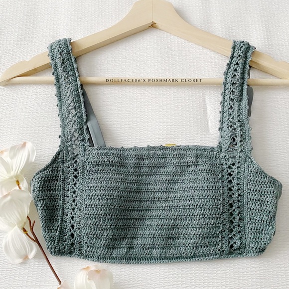 Crochet Padded Bra Top - Picture 1 of 5